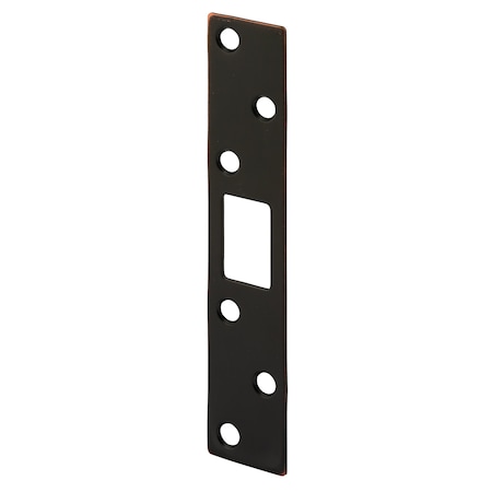 Prime-Line Maximum Security Deadbolt Strike 1-1/8 x 5-7/8 in. with Screws Classic Bronze Finish (Single Pack) U 11123